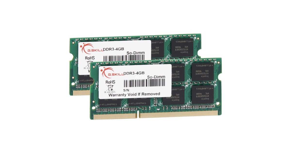 G.Skill8 GB DDR3-1066 Kit laptopgeheugen  (F3-8500CL7D-8GBSQ, Lite retail)