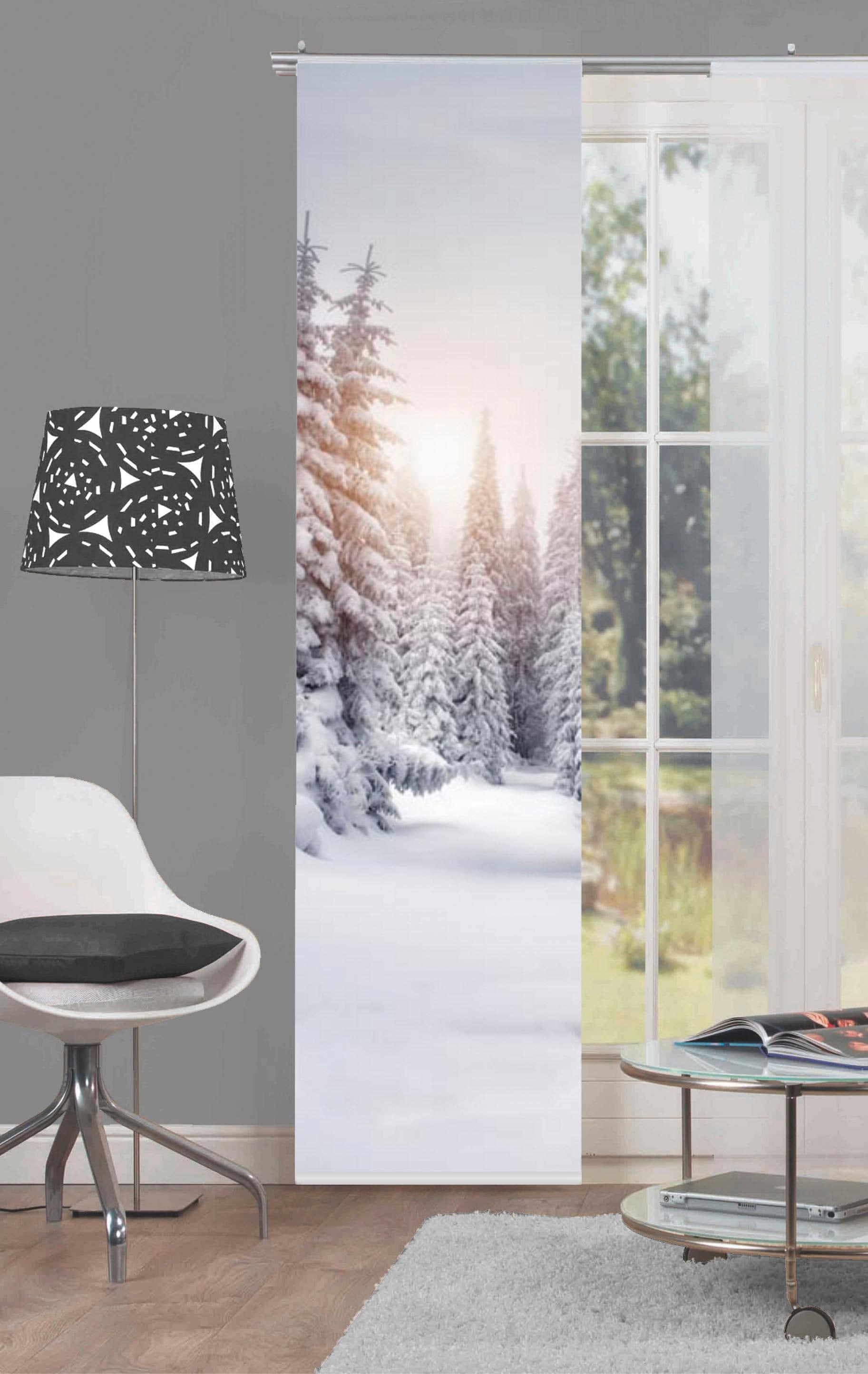 HOME WOHNIDEEN Schiebegardine »WINTERSONNE« Paneelwagen 1 Stk. tlg. HxB: 245x60, Schiebevorhang Digitaldruck