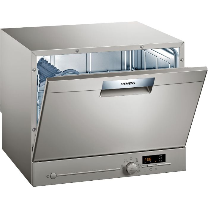 Siemens Kompakt-Geschirrspüler iQ300 SK26E822EU Silver Inox