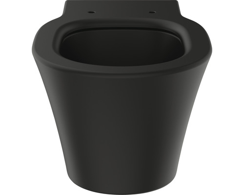 Ideal Standard Connect Air wandclosetset, randloos, matzwart met toiletzitting K8768V3