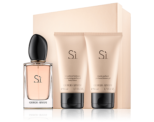 Giorgio Armani Sì Set mit Shower Gel + Body Lotion 50ml-50ml-50ml