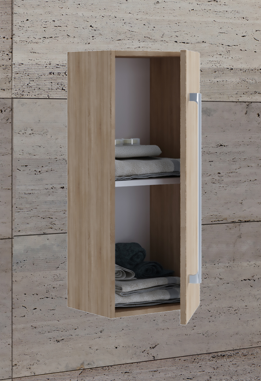 Midischrank BADINOS - Sonoma Eiche - 33x75 cm