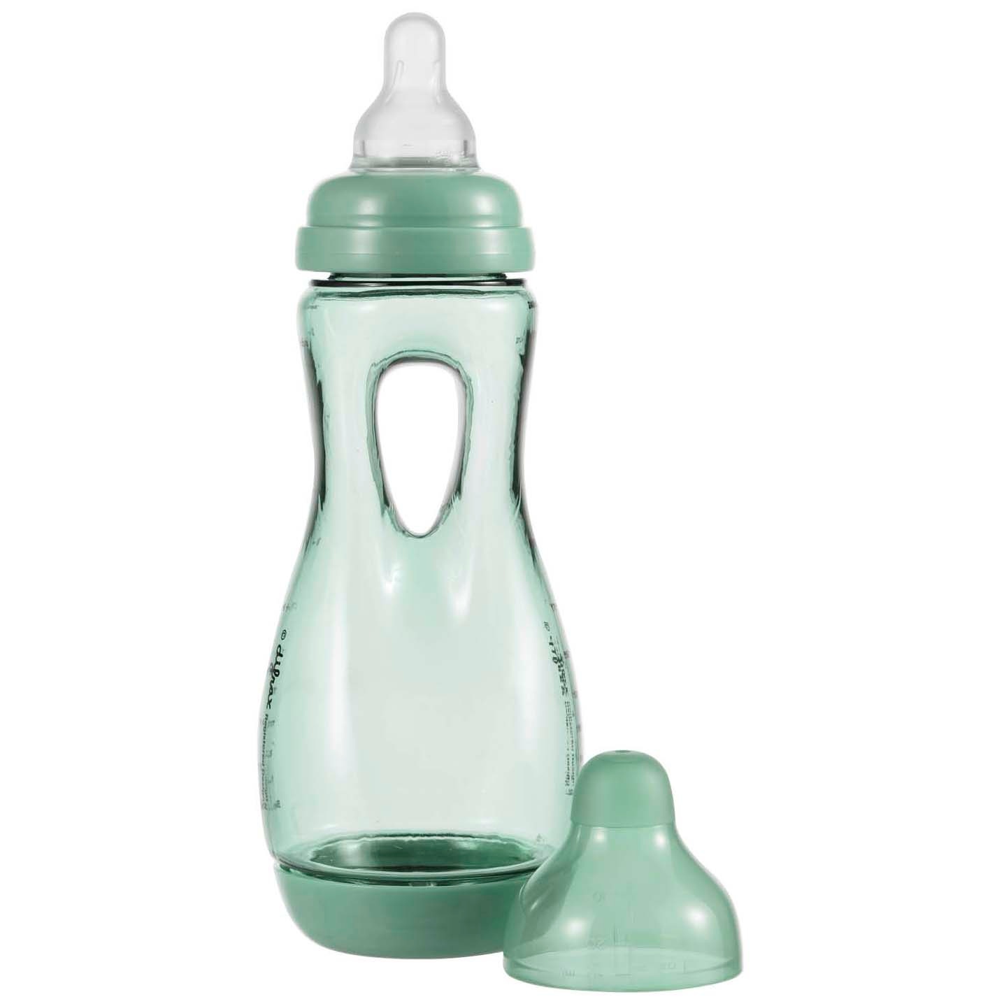 Difrax handgreep fles 240 ml Stone stonegrey groen