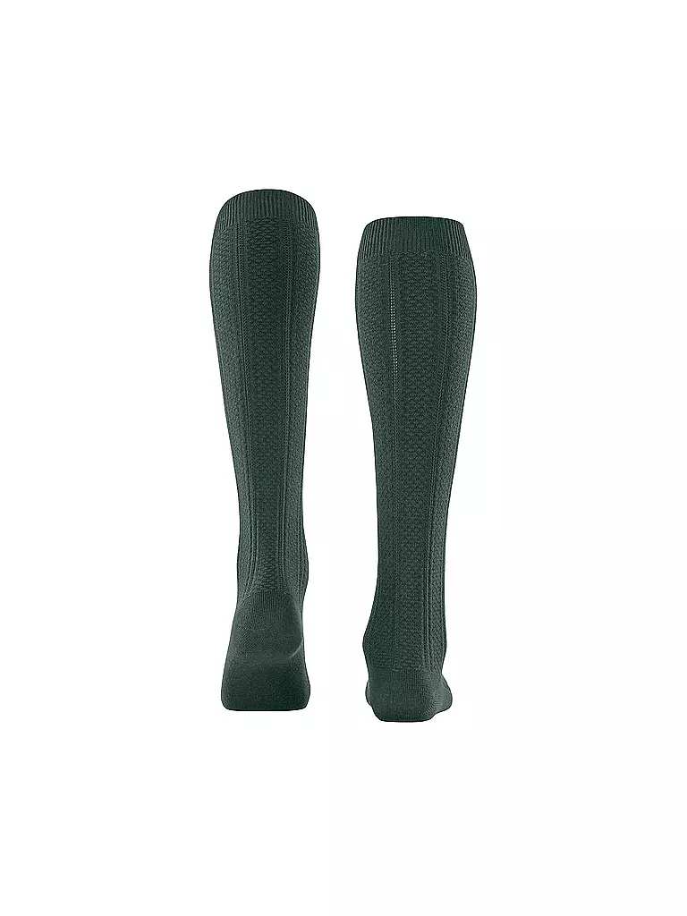 FALKE Kniestrümpfe NEEDLEPOINT thyme olive