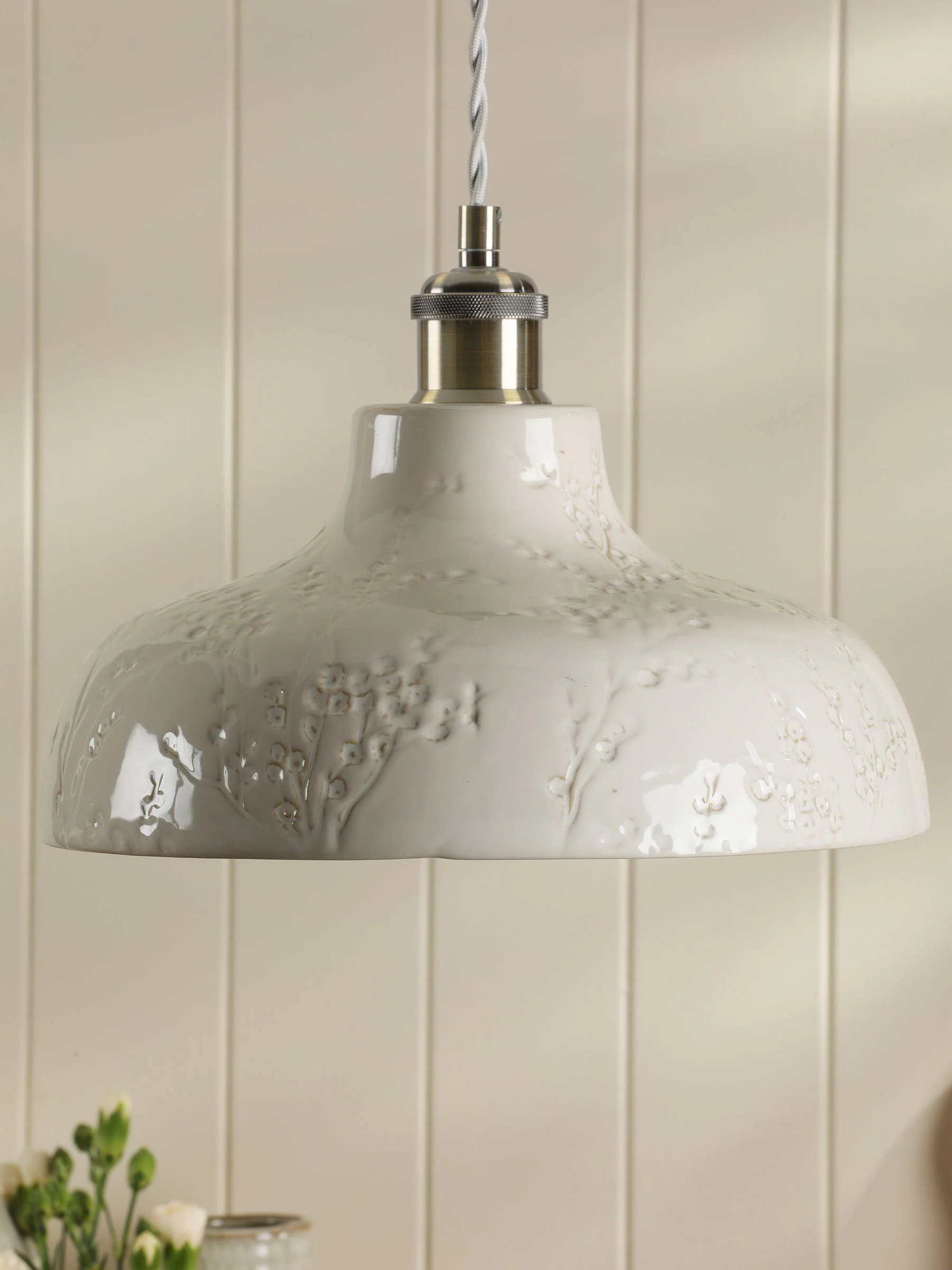 Laura Ashley Pussywillow 1 Pendant Ceiling Light