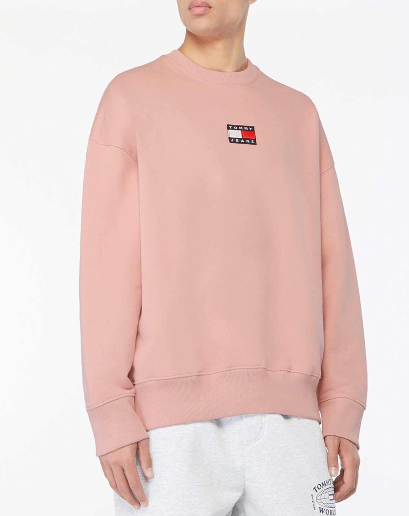 Tommy Jeans Sweat Tommy Badge rose