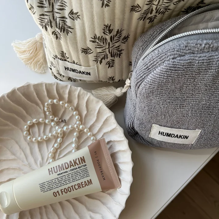Humdakin - Kosmetiktasche aus Frottee, light stone