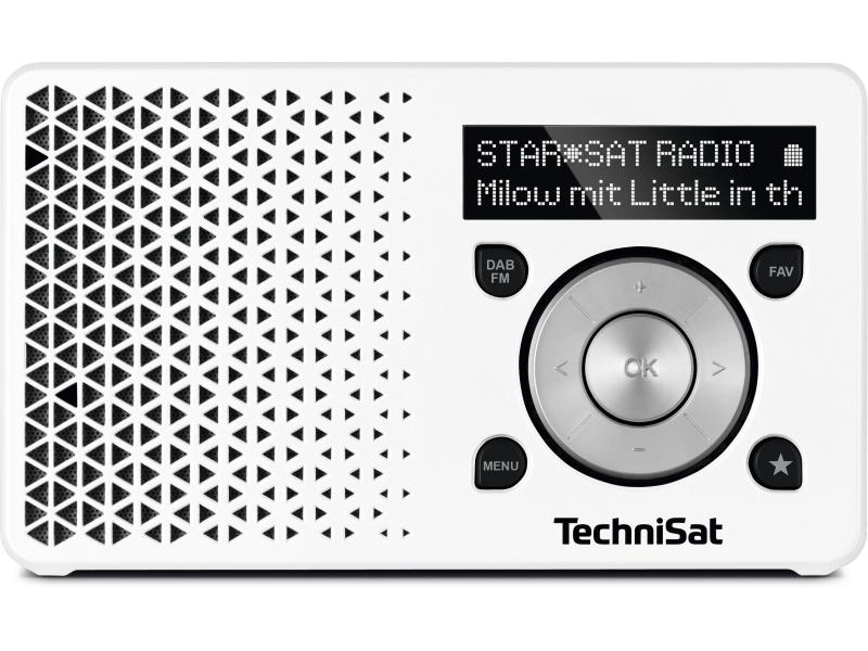 Technisat DigitRadio 1 Weiss Portables DAB /UKW-Radio mit integriertem Akku