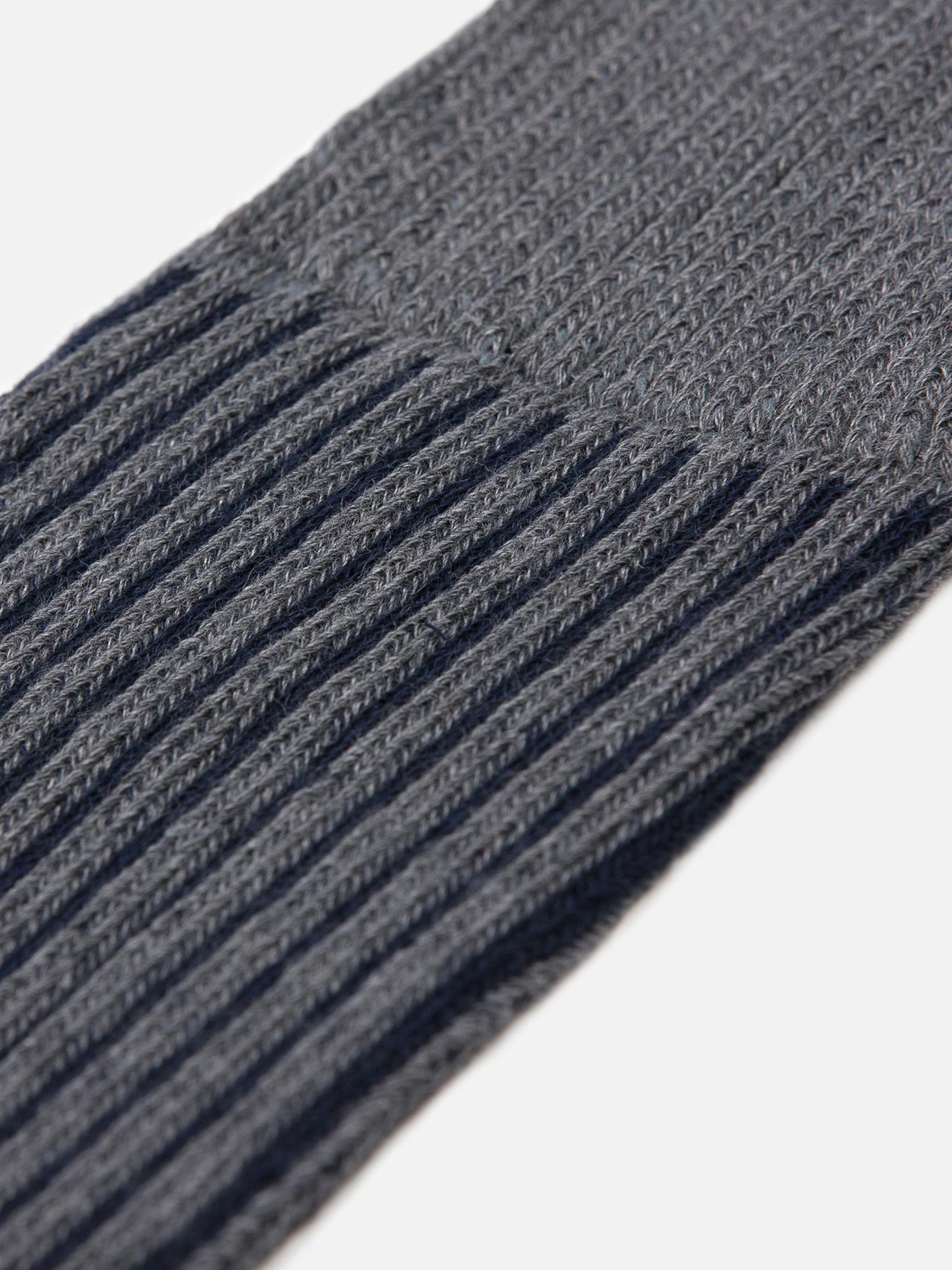 Chaussettes Berty à rayures structurées anthracite