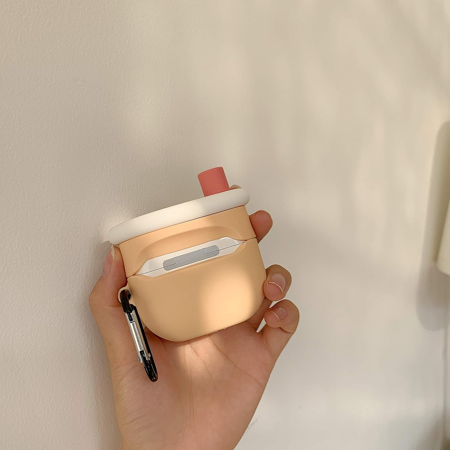 AirPods (3. Generation) Silikon Schutzhülle Abdeckung mit Karabinerhaken - Bubble Tea