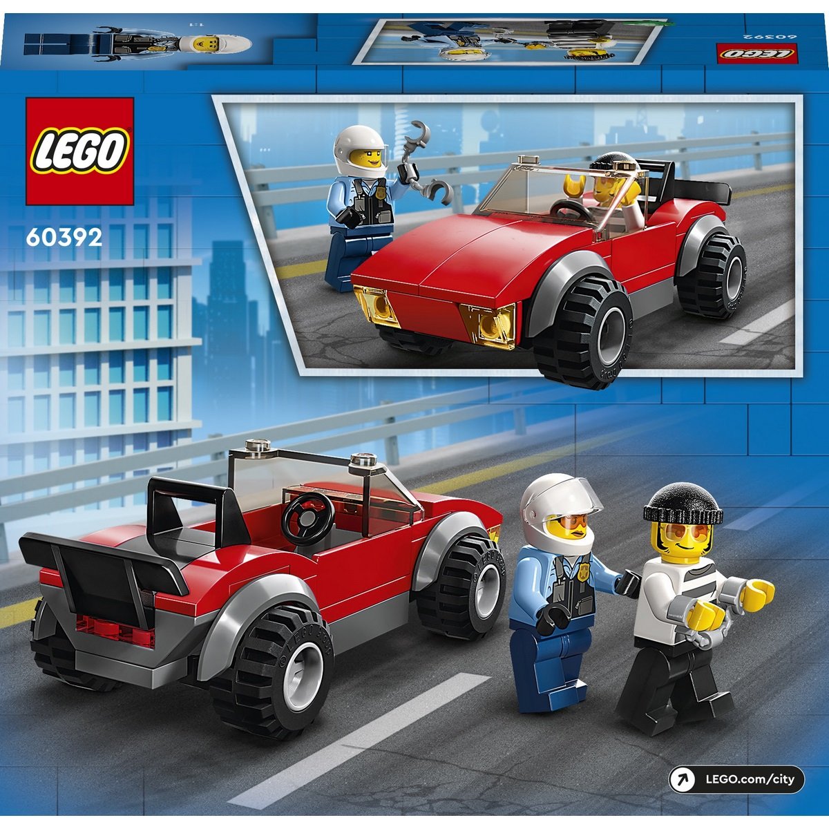 La course-poursuite de la moto de police Lego City 60370