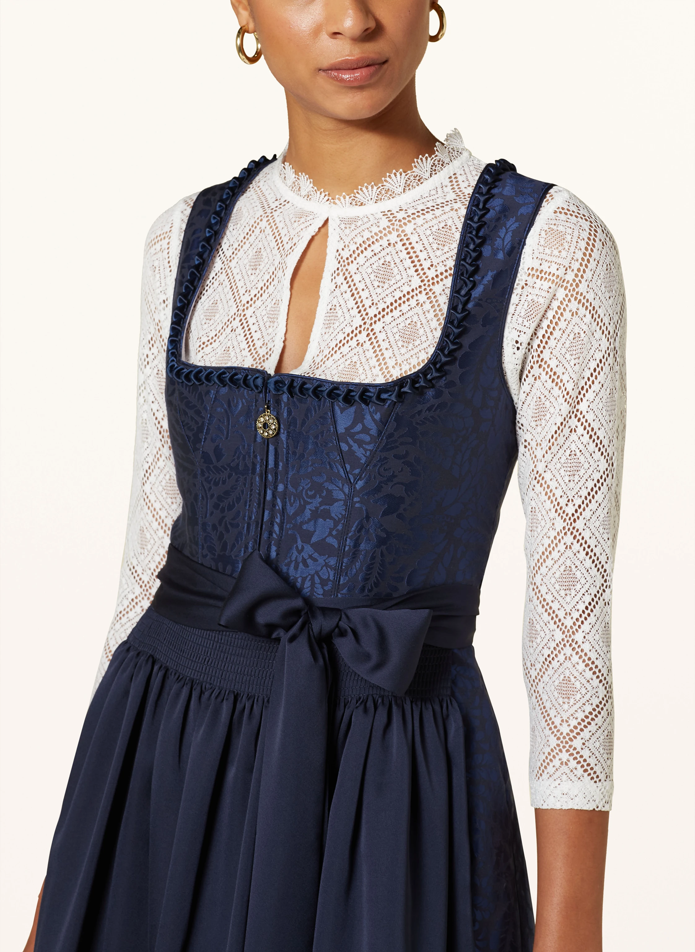 KRÜGER Dirndlbluse aus Spitze mit 3/4-Arm