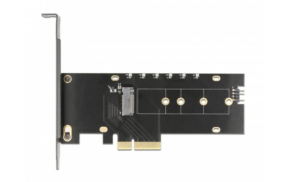 Host Bus Adapter PCIe x4 - M.2, NVMe, Key M, RGB-LEDPCI-Express x4 Schnittstellenkarte mit einem M.2-Slot und RGB-LED-Beleuchtung