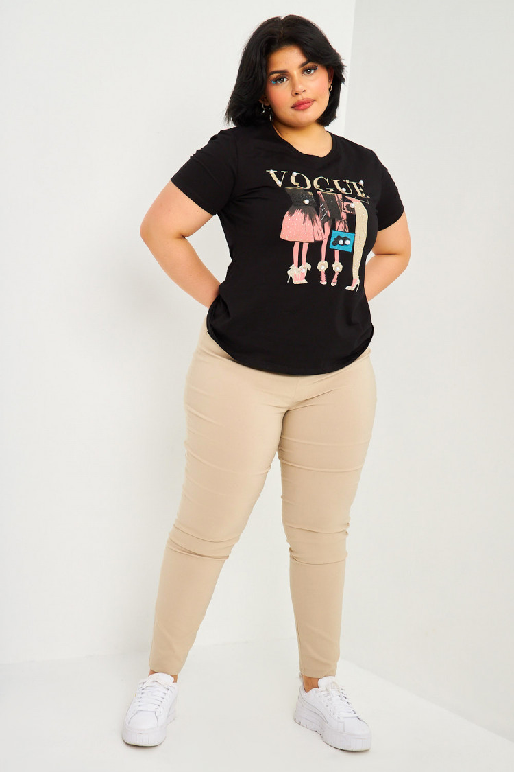 Pantalon beige uni