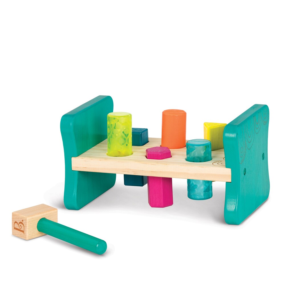 B.TOYS B. Pound & Play - Buntes Steckspiel mit Hammer