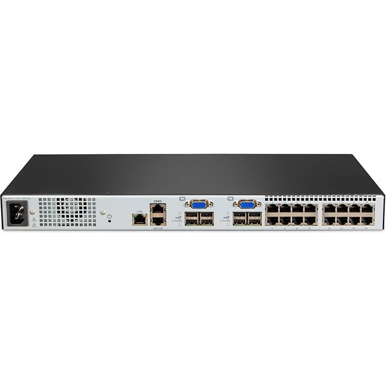 Vertiv Avocent AV 3216 commutateur écran, clavier et souris Grille de montage Noir