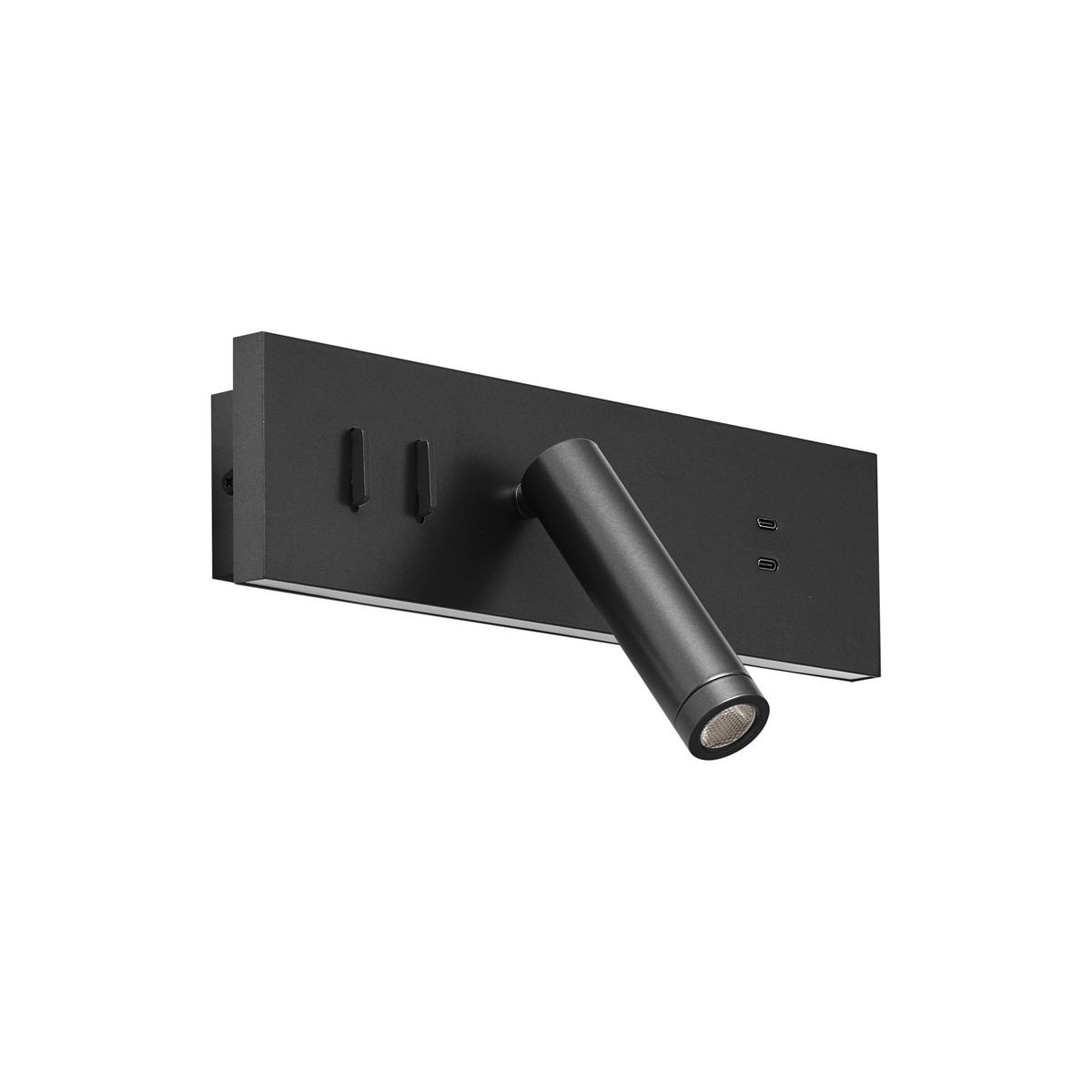 Moderne wandlamp zwart verstelbaar met USB-C incl. LED - Modric