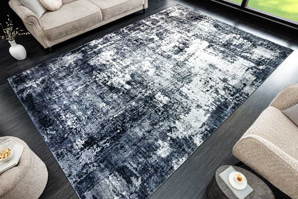 Design Teppich MODERN ART 230x160cm grau anthrazit Kurzflor Indoor-Teppich