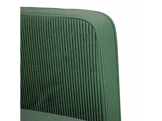 Canapé-chaise accoudoirs vert jungle 54 cm tissu velours c?telé