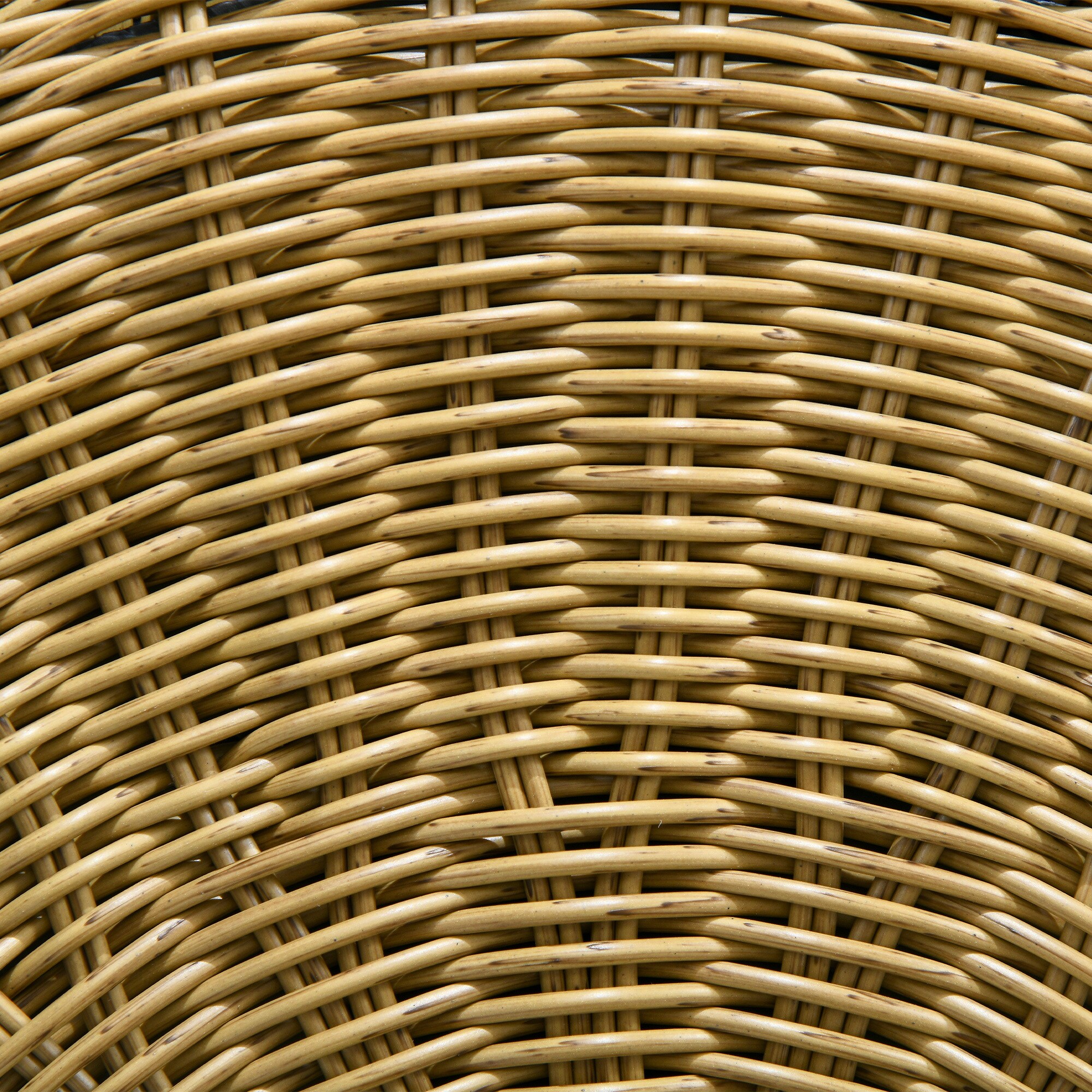 Outsunny Beistelltisch-Set mit Flechtplatte braun Ø58 x 53H cm