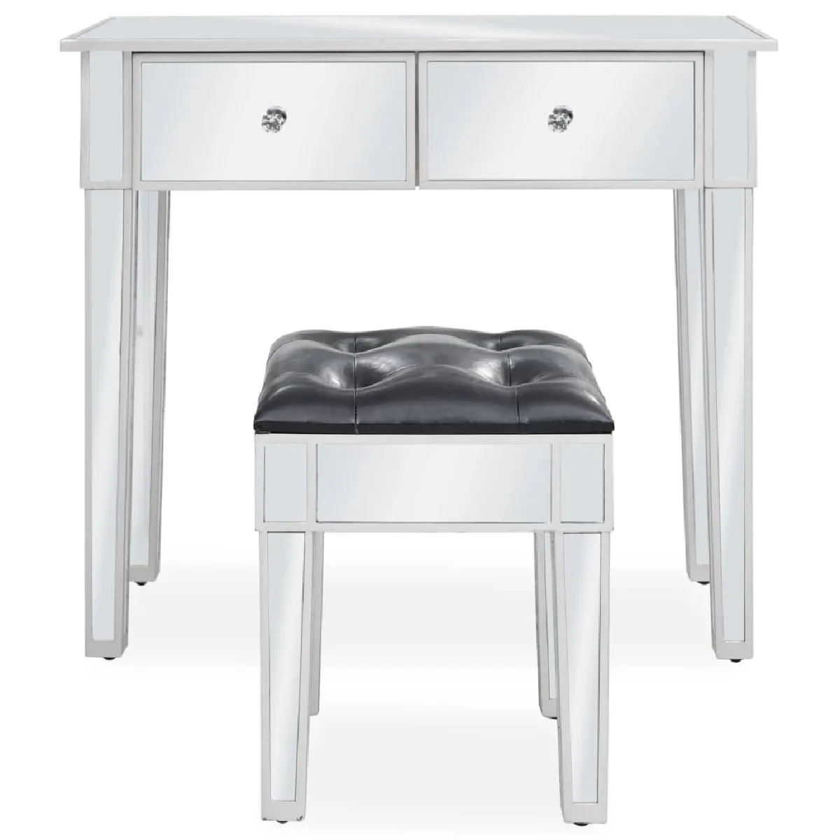 vidaXL Coiffeuse Miroir avec Tabouret