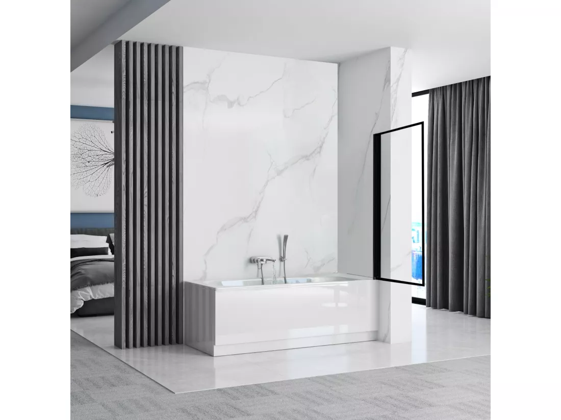 Pare-Baignoire Rea Lagos 80 Black