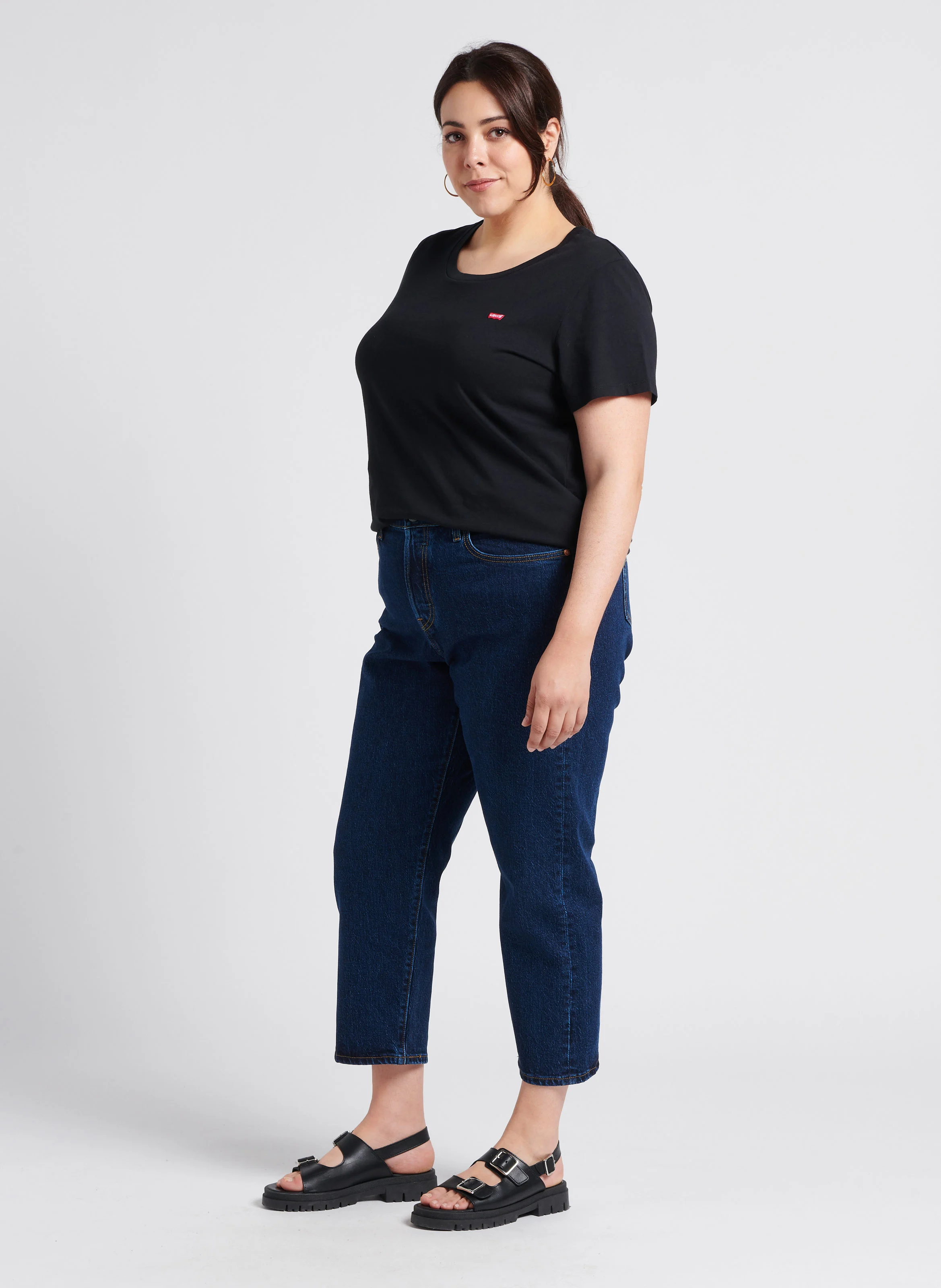 PL 501 CROP - Jean droit taille haute | Jean brut