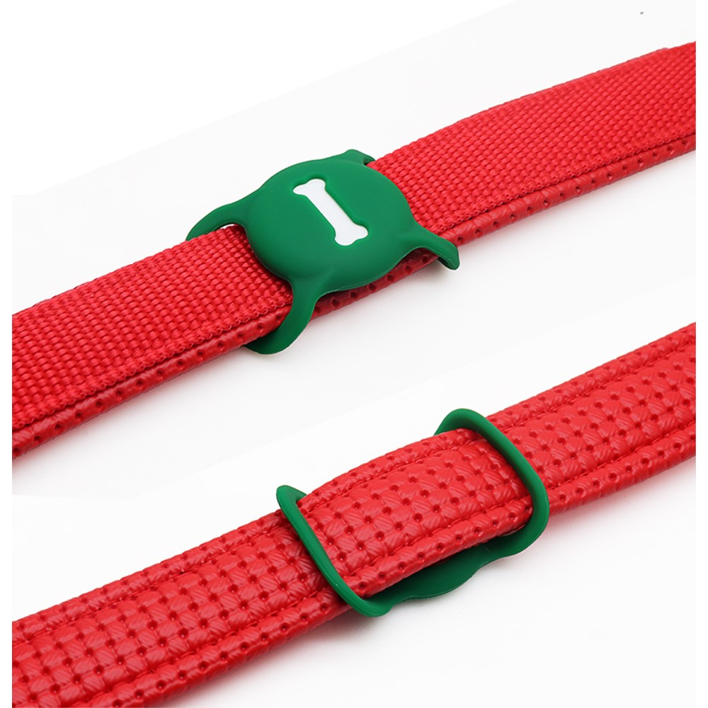 Apple AirTag Silikon Case Hülle Halsband Halterung für Haustiere im Knochen Design (Hund / Katze) - Hellblau