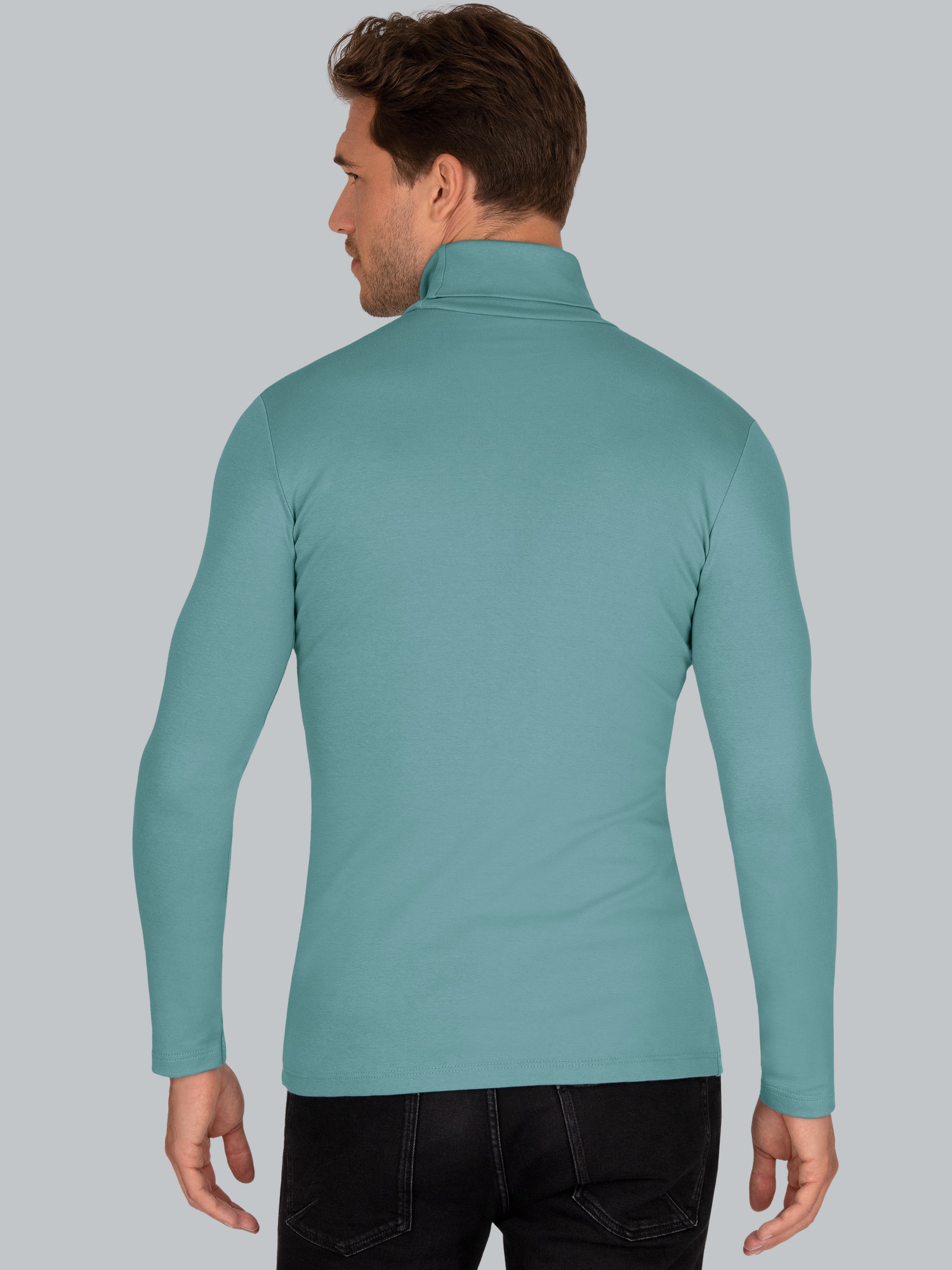 Rollkragenshirt Seegras