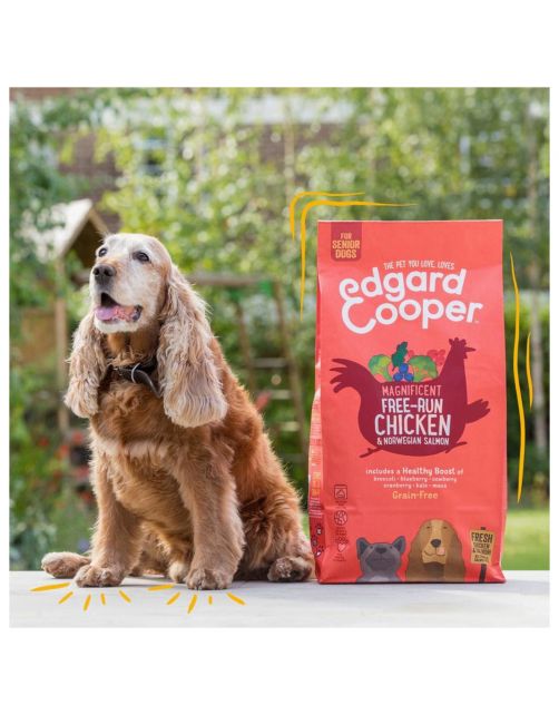Edgard&Cooper Free-Run Chicken Senior Kip&Zalm&Broccoli - Hondenvoer
