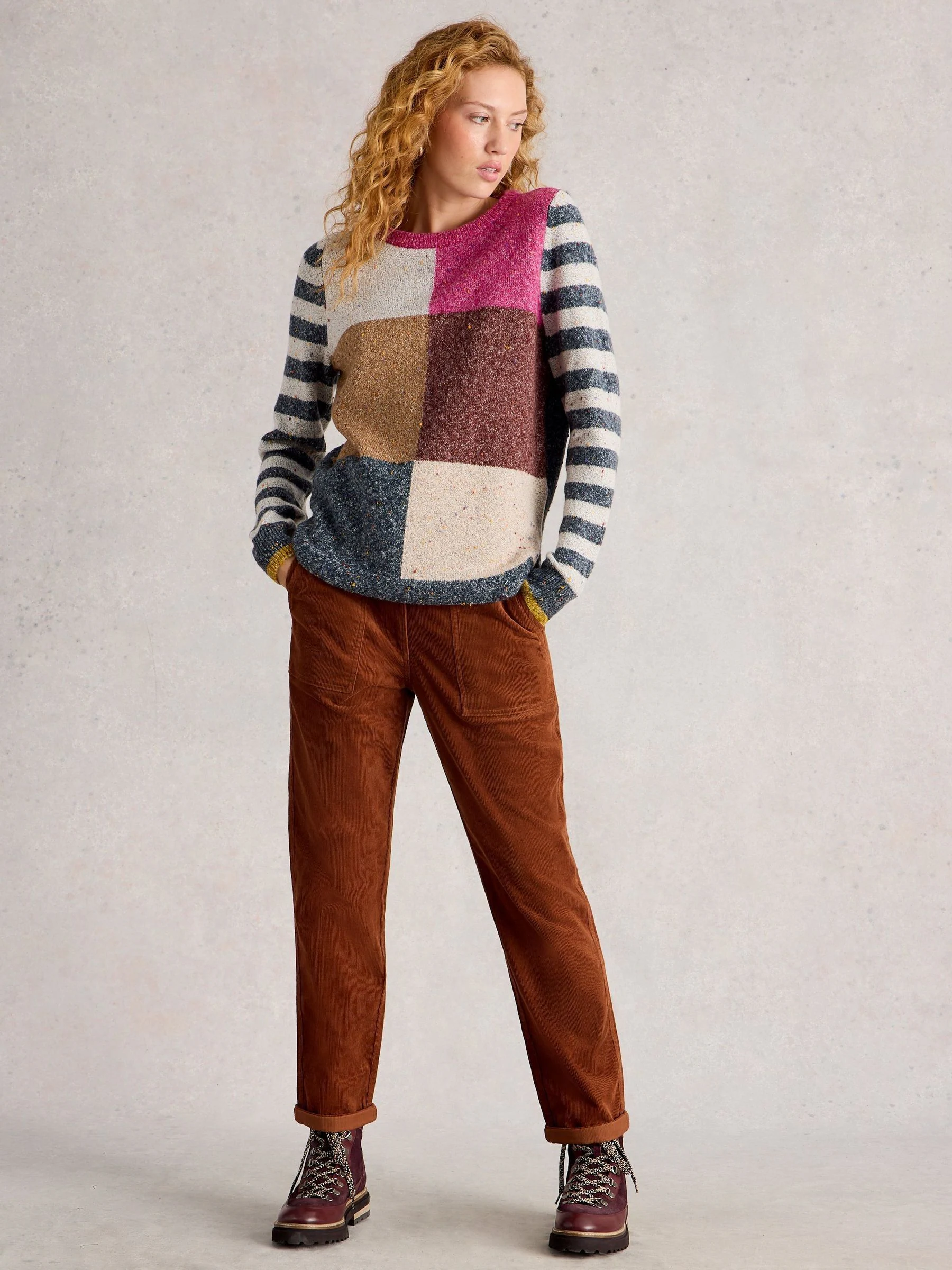 Bruin - White Stuff Twister corduroy broek
