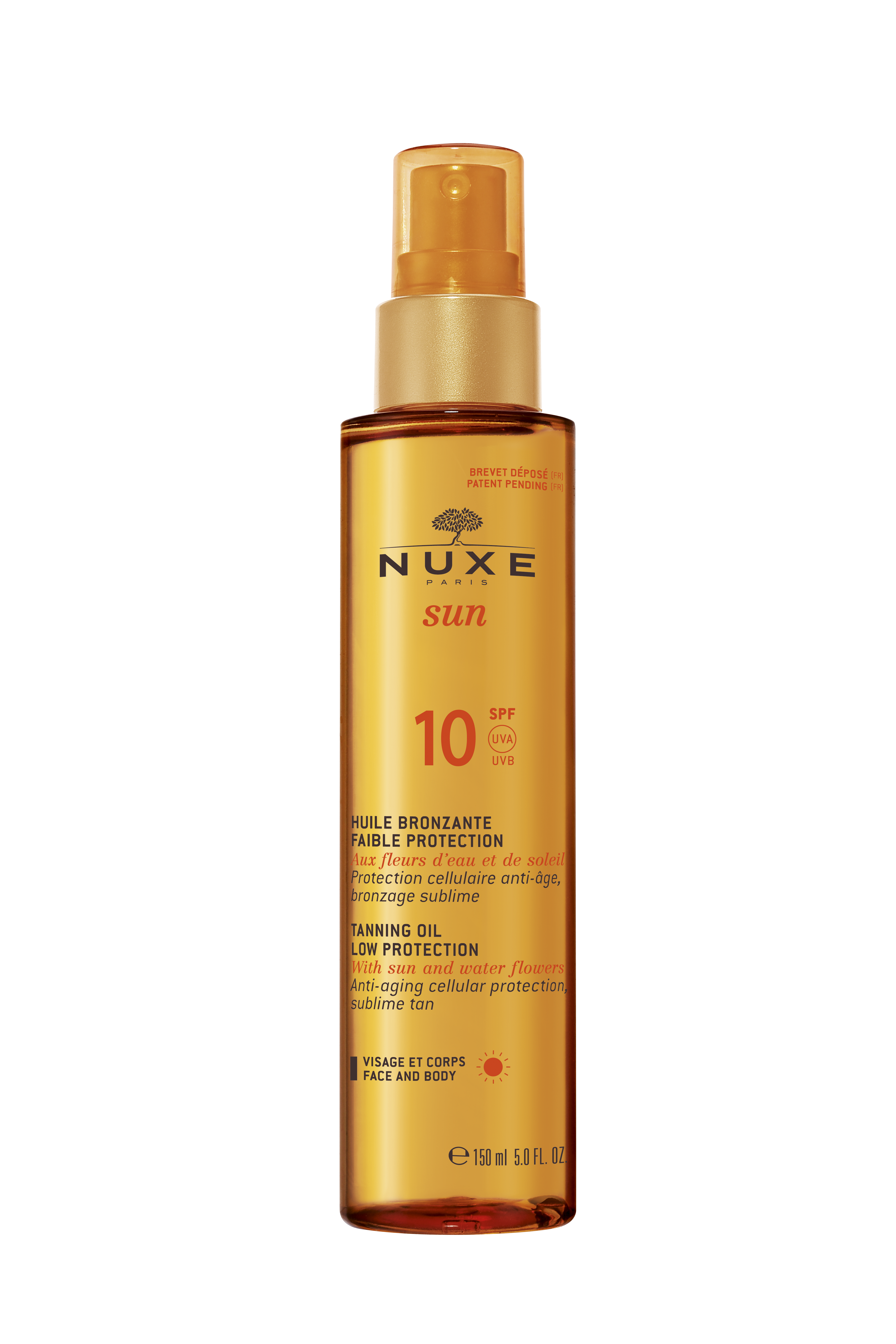 NUXE Sun Huile Bronzante Visage & Corps<br>150 ml, SPF10