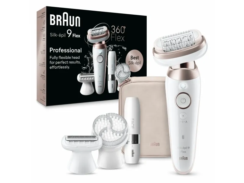 Braun Silk-épil 9 Flex 9-360 3D 40 pincetter Pink, Hvid