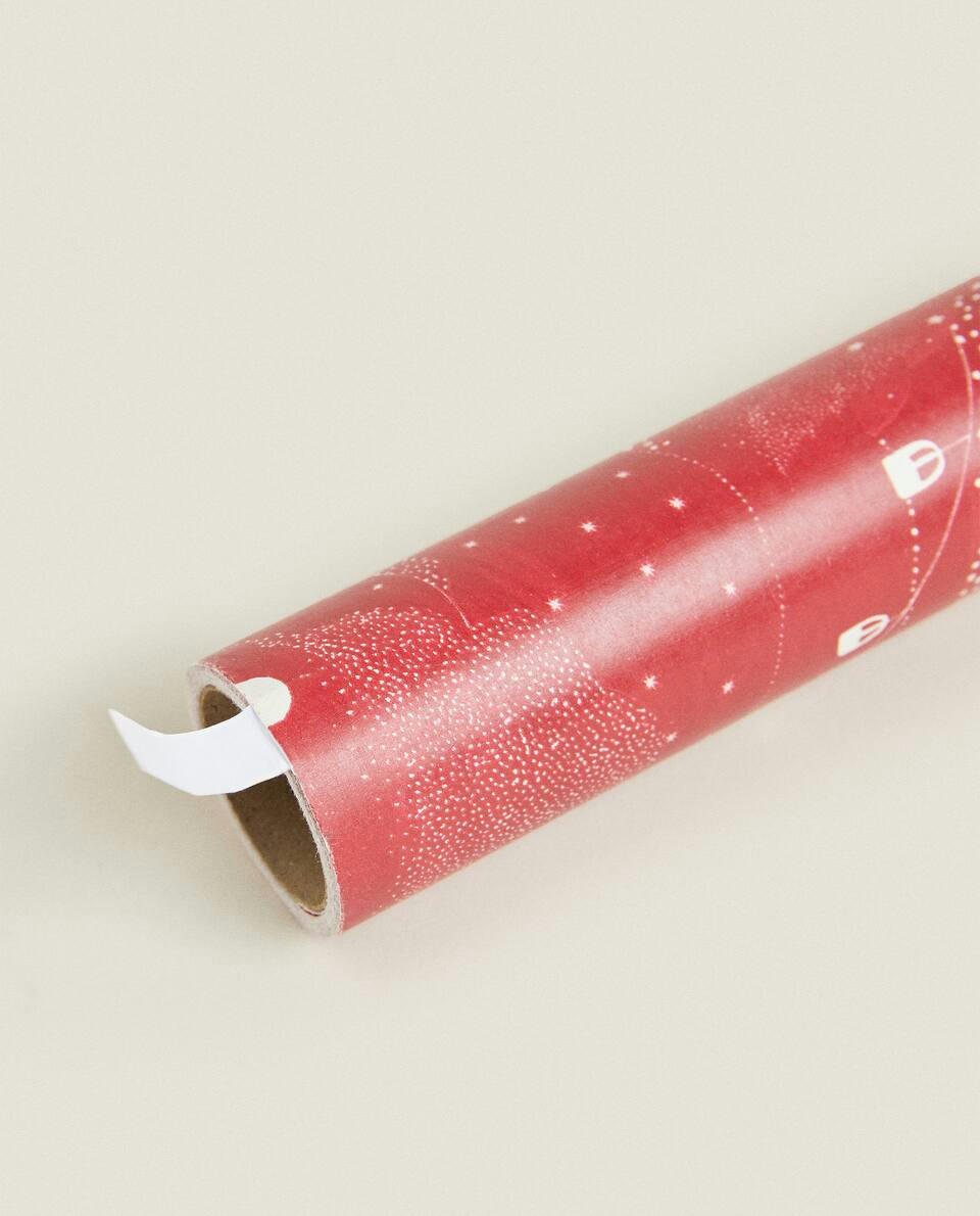 PAPEL DE EMBRULHO COM PAISAGEM DE NATAL