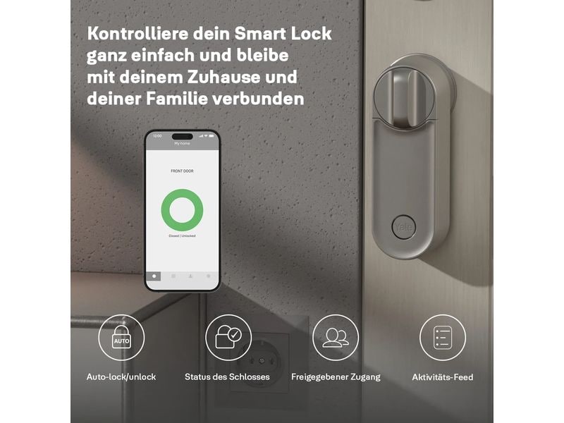 Yale Linus L2 Smart Lock und Smart Fingerprint Keypad Silbe Smart Keypad mit Türschloss