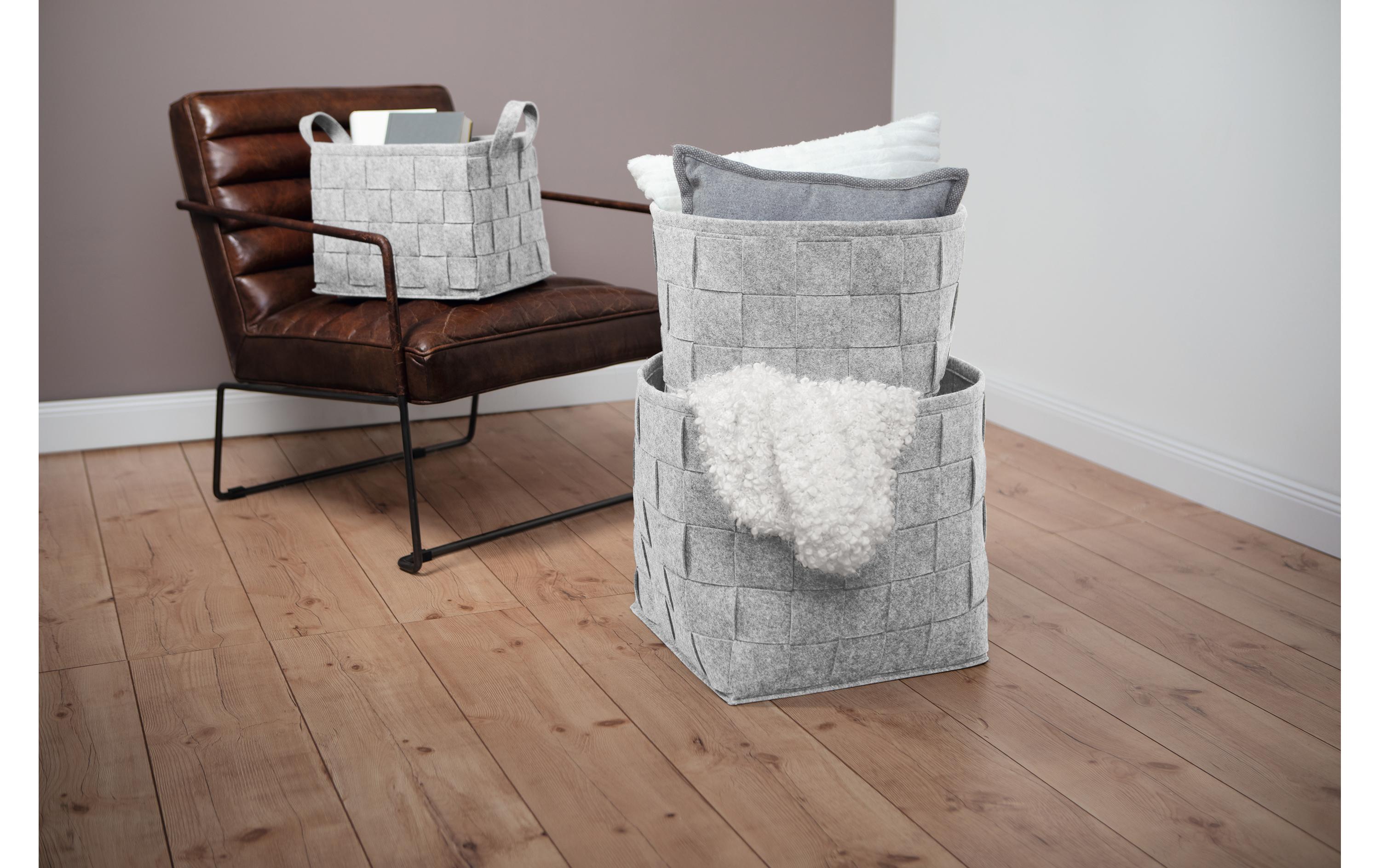 Aufbewahrungskorb Filz 32 cm HellgrauFilz-Aufbewahrungstasche
