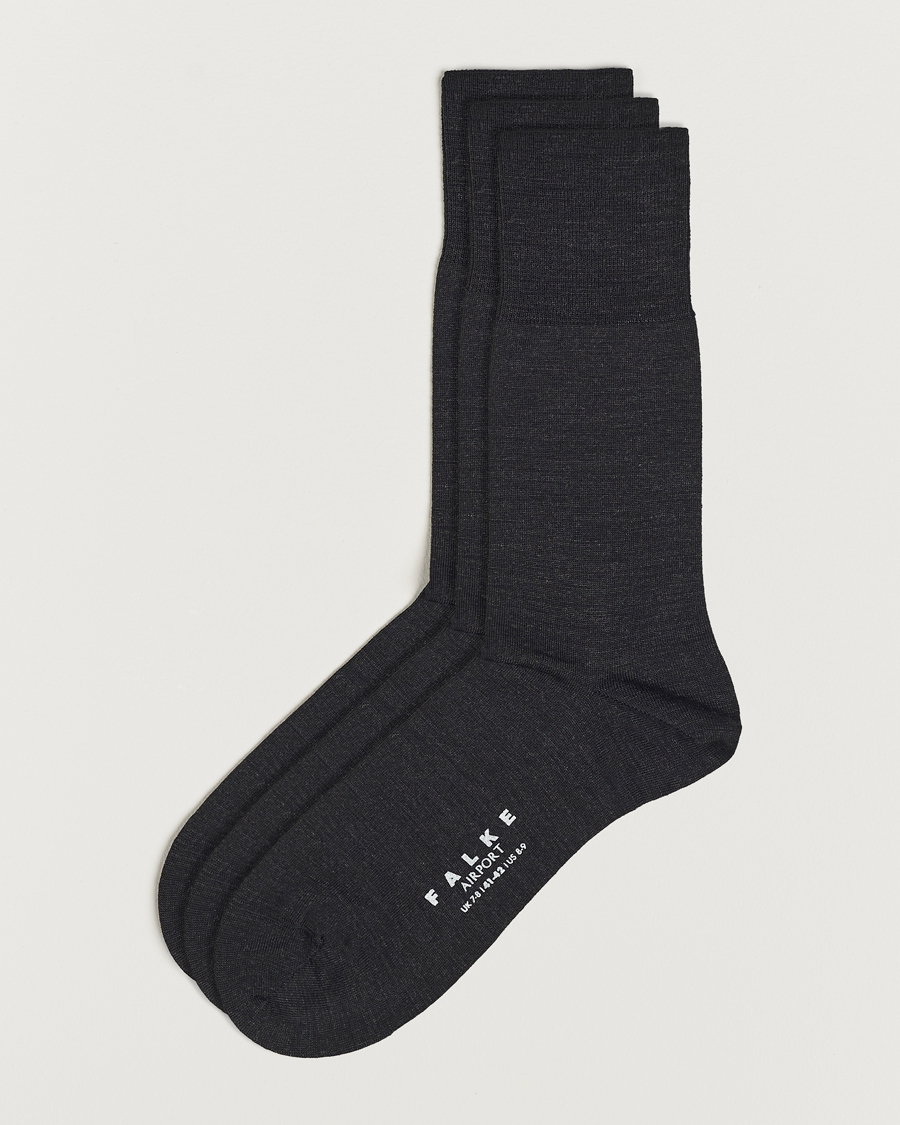3-pack Airport Socks Anthracite Melange