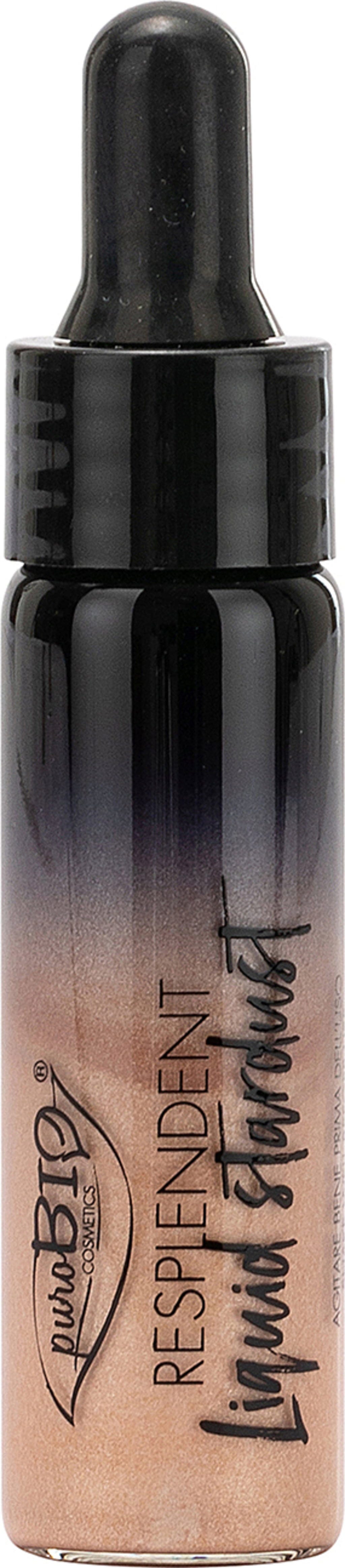 puroBIO cosmetics  Resplendent Liquid Stardust Luminizer, 01 Champagne (7 ml)