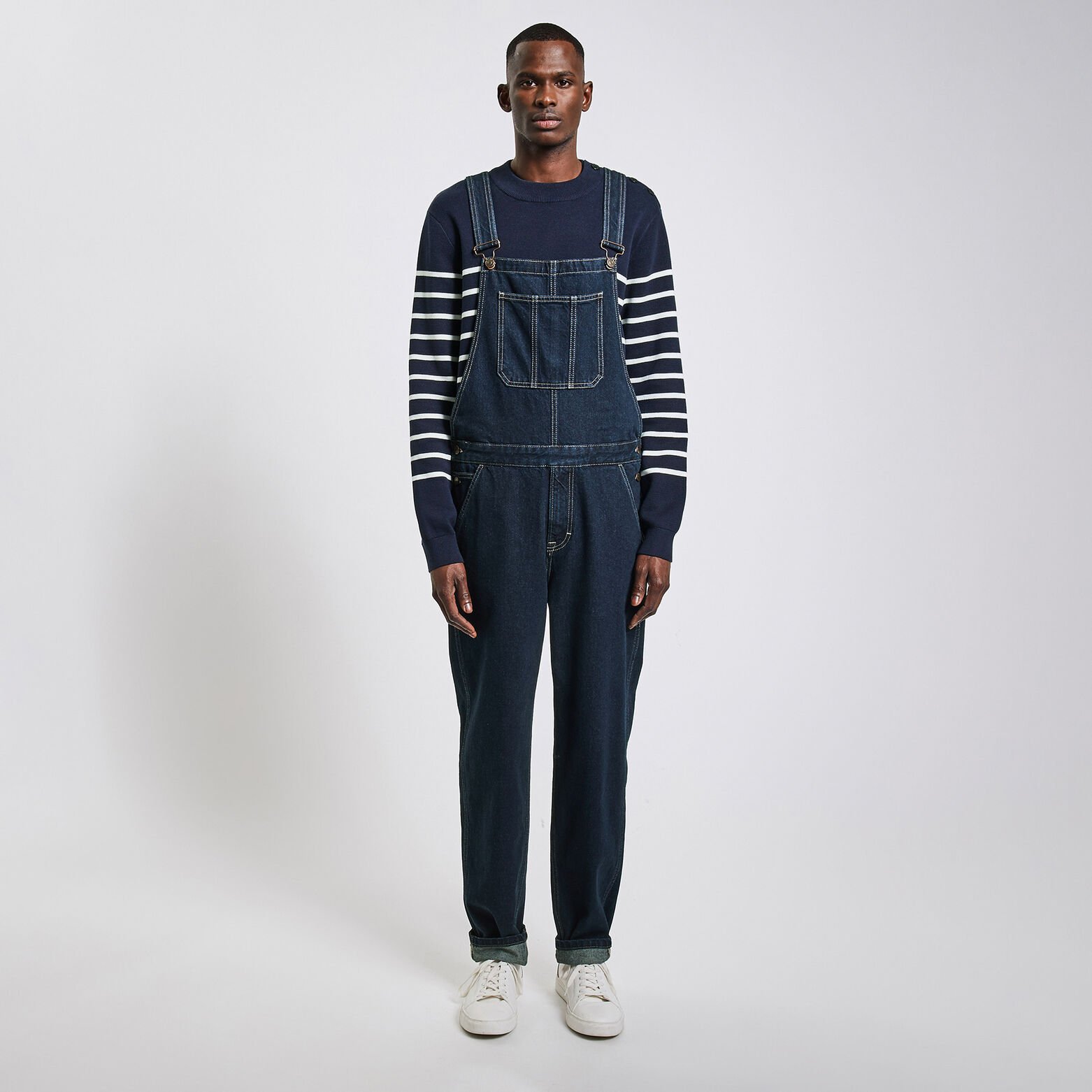 Salopette en jean brut Bleu moyen