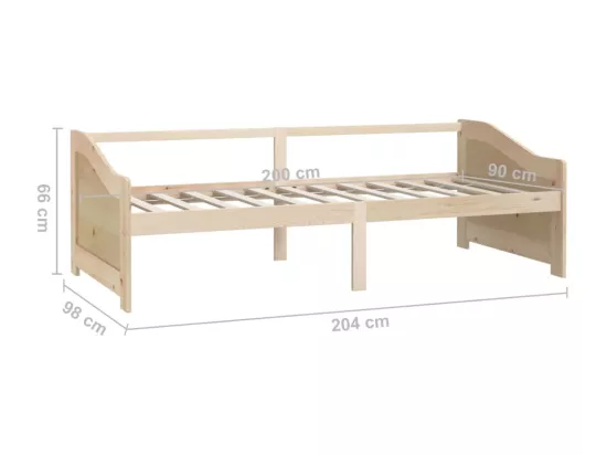 Lit de repos 3 places sans matelas 90x200 cm