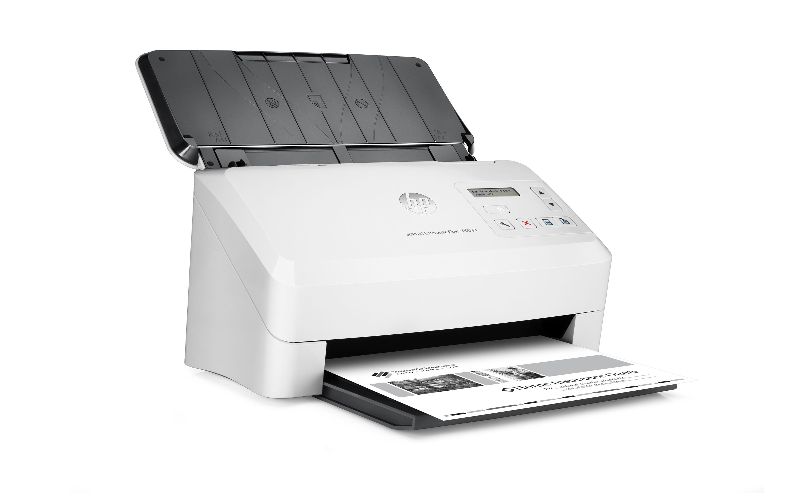 Dokumentenscanner ScanJet Enterprise Flow 7000 s3<br>Scanner für kleine Unternehmen mit einem Scanvolumen bis zu 7500 Seiten pro Tag