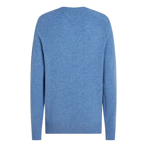 Tommy Hilfiger Lambswool Crew Neck Pullover, Blue Spell Heather, M