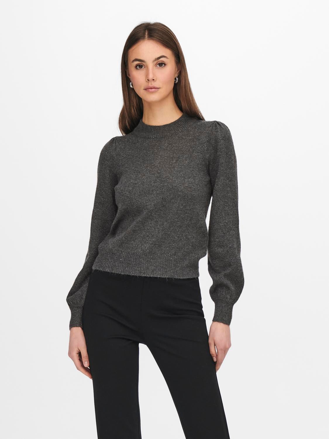 JDYRUE Strickpullover Dark Grey Melange