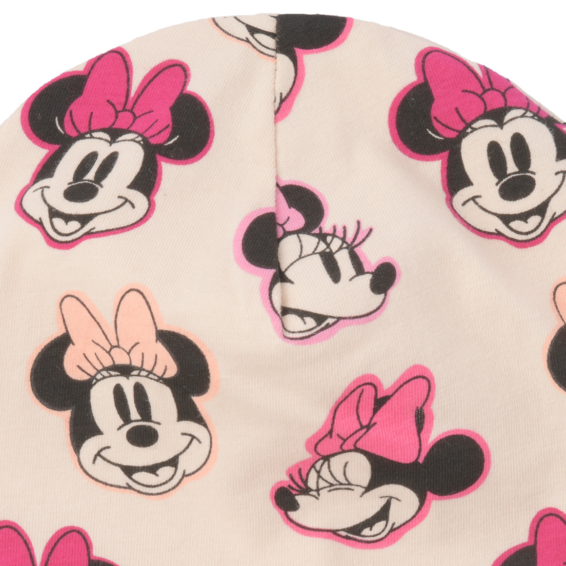 Topomini Micky Maus Mütze  mit Allover-Print beige