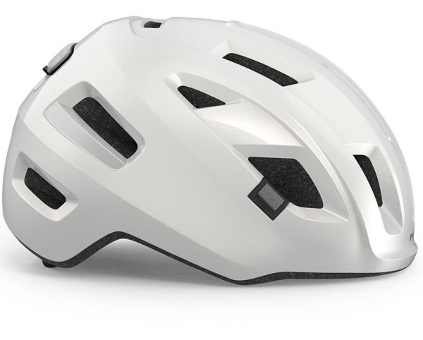 MET E-Mob Cykelhjelm, White/Glossy