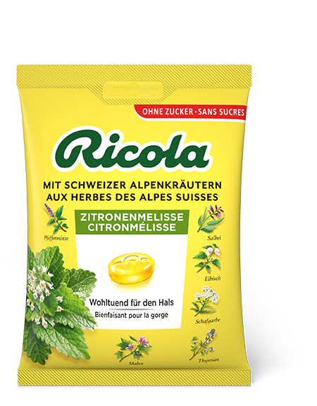 Ricola Kräuterbonbons Pastillen Zitronenmelisse ohne Zucker mit Stevia Btl 125 g