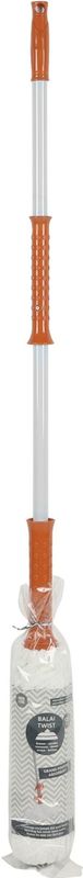 Urban Living Schoonmaak/dweil vloermop met telescoopsteel - uitschuifbaar 85 tot 125 cm - wit/oranje