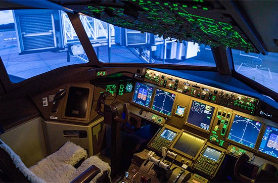 Flugsimulator Boeing 777 in Zürich als Geschenkidee
