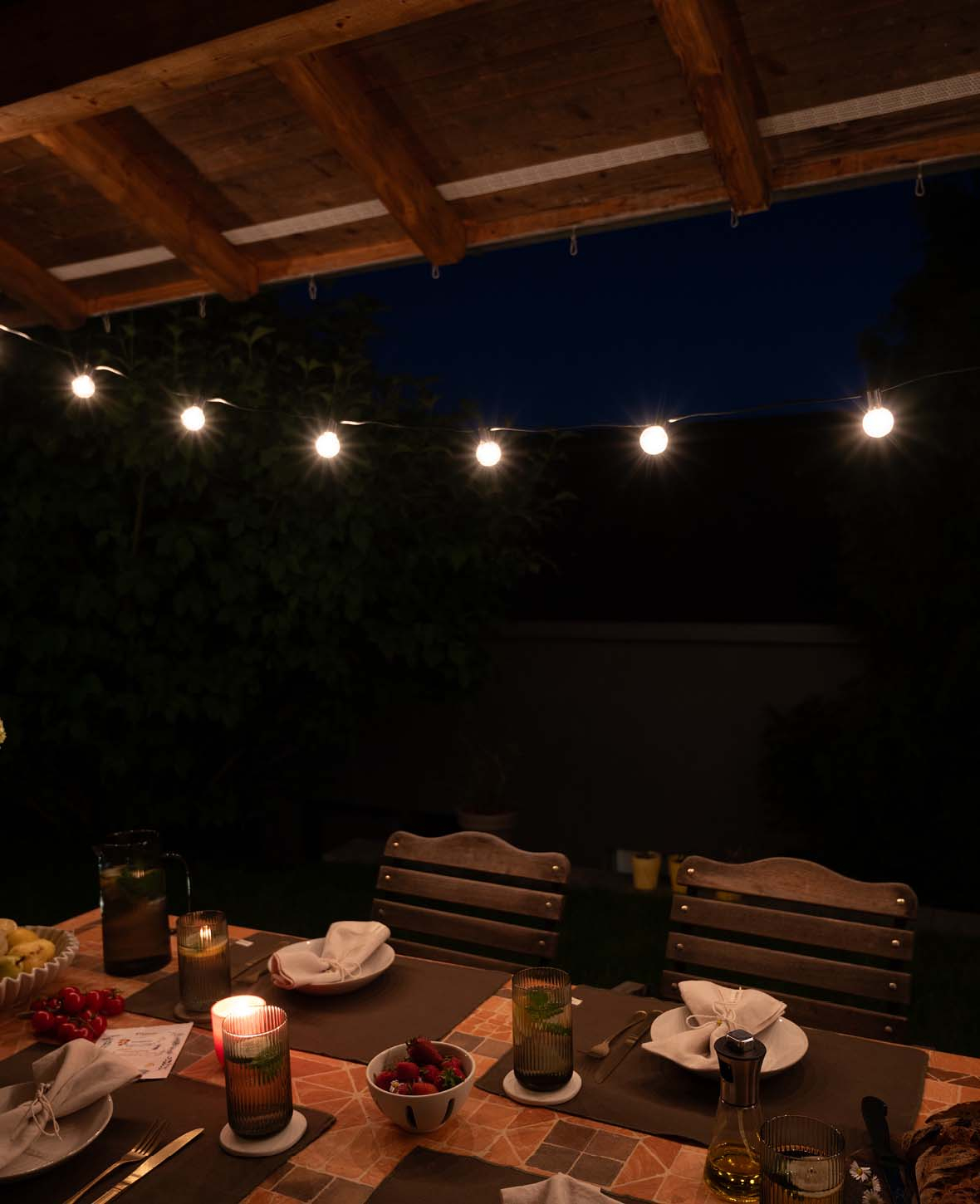 (7m) Deko Lichterkette Retro Glühbirnen Outdoor Beleuchtung IP65 (220V) - Warmweiss