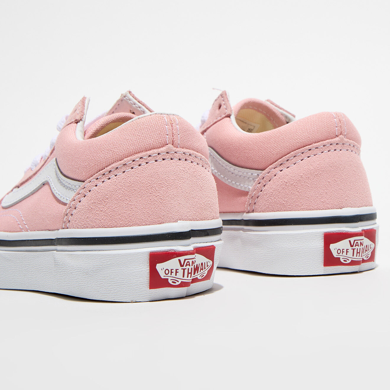 Vans Sneakers en Velours de Cuir & Toile Old Skool V roses